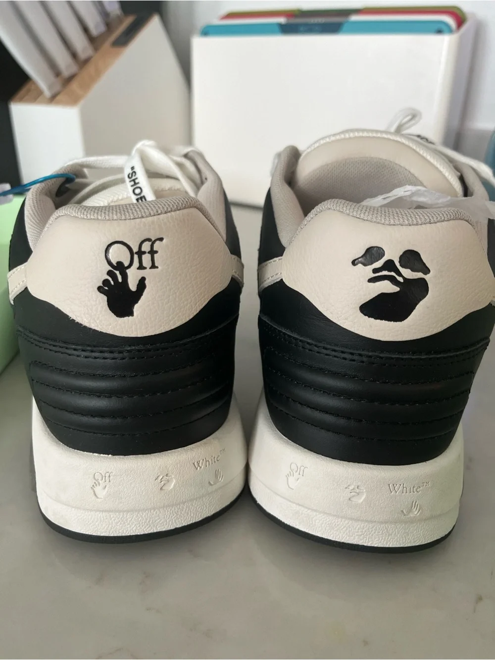Off-White Black, White and Cream Arrow Low-Top Sneakers